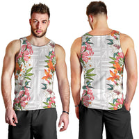 Hawaii Tropical Twist Lei Men Tank Top Hawaiian Flag Motif
