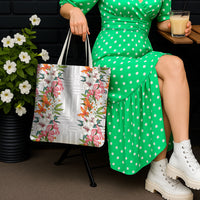 Hawaii Tropical Twist Lei Tote Bag Hawaiian Flag Motif