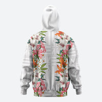 Hawaii Tropical Twist Lei Zip Hoodie Hawaiian Flag Motif
