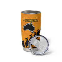 Australia New Zealand Rugby Tumbler Cup Aboriginal Wallabies and Maori Black Fern Gold Vibe LT9 - Polynesian Pride