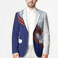Ula Fala Red Samoa Chief Blazer Samoan Art Black Tribal