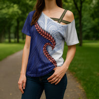 Ula Fala Red Samoa Chief Cross Shoulder Shirt Samoan Art Black Tribal