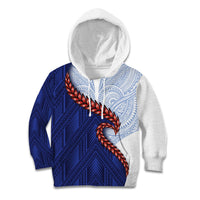 Ula Fala Red Samoa Chief Kid Hoodie Samoan Art Black Tribal