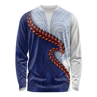 Ula Fala Red Samoa Chief Long Sleeve Shirt Samoan Art Black Tribal