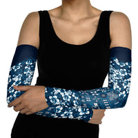 Blue Hawaiian Tapa Tribal Hibiscus Arm Sleeves