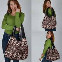 Burgundy Hawaiian Tapa Tribal Hibiscus Grocery Bag