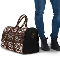 Burgundy Hawaiian Tapa Tribal Hibiscus Travel Bag