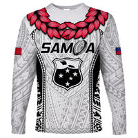 Samoa Rugby Long Sleeve Shirt Go Champions World Cup 2023 Polynesian Unique LT9 Unisex White - Polynesian Pride