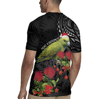 Meri Kirihimete Kakapo Rugby Jersey Black Silver Fern Christmas Vibe LT9 - Polynesian Pride