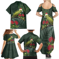 Meri Kirihimete Kakapo Family Matching Summer Maxi Dress and Hawaiian Shirt Green Silver Fern Christmas Vibe LT9 - Polynesian Pride