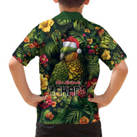 Meri Kirihimete Kakapo Family Matching Off The Shoulder Long Sleeve Dress and Hawaiian Shirt New Zealand Christmas with Tropical Vibe LT9 - Polynesian Pride