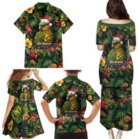 Meri Kirihimete Kakapo Family Matching Puletasi and Hawaiian Shirt New Zealand Christmas with Tropical Vibe LT9 - Polynesian Pride