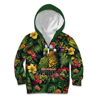 Meri Kirihimete Kakapo Kid Hoodie New Zealand Christmas with Tropical Vibe LT9 Zip Hoodie Green - Polynesian Pride