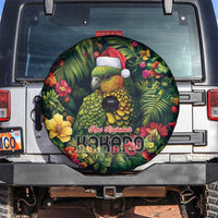 Meri Kirihimete Kakapo Spare Tire Cover New Zealand Christmas with Tropical Vibe LT9 Green - Polynesian Pride