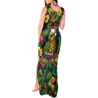 Meri Kirihimete Kakapo Tank Maxi Dress New Zealand Christmas with Tropical Vibe LT9 - Polynesian Pride