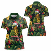Meri Kirihimete Kakapo Women Polo Shirt New Zealand Christmas with Tropical Vibe LT9 - Polynesian Pride