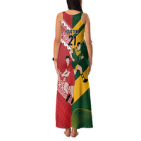 Australia-Tonga Rugby Pacific Custom Family Matching Tank Maxi Dress and Hawaiian Shirt The Kangaroos and Mate Ma'a Tonga LT9 - Polynesian Pride