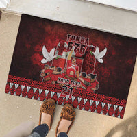 Custom Tonga 676 Haamonga a Maui Rubber Doormat Tongan Sipi Tau Unique Dance LT9 - Polynesian Pride