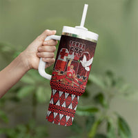 Custom Tonga 676 Haʻamonga ʻa Maui Tumbler With Handle Tongan Sipi Tau Unique Dance