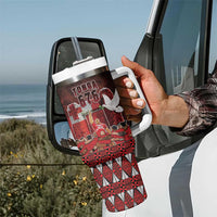 Custom Tonga 676 Haʻamonga ʻa Maui Tumbler With Handle Tongan Sipi Tau Unique Dance