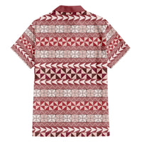 Pasifika Sataoa Pattern Simple Motif Hawaiian Shirt Cherry LT9 - Polynesian Pride