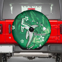 Personalized Hawaiian Maori Hammerhead Shark Spare Tire Cover Omaomao Plumeria - Polynesian Pride