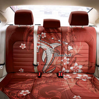 Personalized Hawaiian Maori Hammerhead Shark Back Car Seat Cover Ulaula Plumeria LT9 - Polynesian Pride