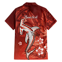 Personalized Hawaiian Maori Hammerhead Shark Family Matching Summer Maxi Dress and Hawaiian Shirt Ulaula Plumeria LT9 - Polynesian Pride