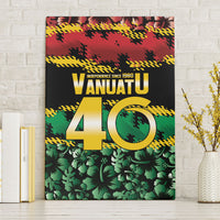 Vanuatu 46th Year Anniversary Canvas Wall Art 30 July 1980 Hibiscus Seamless Pattern