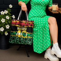 Vanuatu 46th Year Anniversary Tote Bag 30 July 1980 Hibiscus Seamless Pattern
