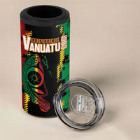 Vanuatu 46th Year Anniversary 4 in 1 Can Cooler Tumbler Tamtam Slit Drums Long God Yumi Stanap