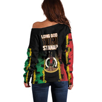 Vanuatu 46th Year Anniversary Off Shoulder Sweater Tamtam Slit Drums Long God Yumi Stanap