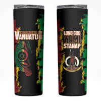 Vanuatu 46th Year Anniversary Skinny Tumbler Tamtam Slit Drums Long God Yumi Stanap