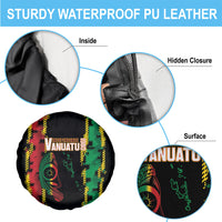 Vanuatu 46th Year Anniversary Spare Tire Cover Tamtam Slit Drums Long God Yumi Stanap
