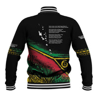 Vanuatu 46th Year Anniversary Baseball Jacket Vintage Grunge Vanuatu Flag Heritage