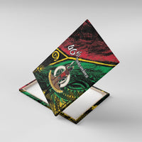 Vanuatu 46th Year Anniversary Canvas Wall Art Vintage Grunge Vanuatu Flag Heritage