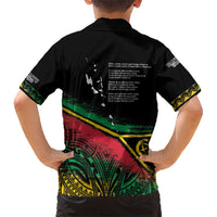 Vanuatu 46th Year Anniversary Hawaiian Shirt Vintage Grunge Vanuatu Flag Heritage