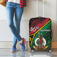 Vanuatu 46th Year Anniversary Luggage Cover Vintage Grunge Vanuatu Flag Heritage