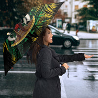 Vanuatu 46th Year Anniversary Umbrella Vintage Grunge Vanuatu Flag Heritage