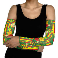 Hawaii Kanaka Maoli Hibiscus Arm Sleeves Hawaiian Flag Motif