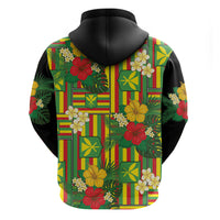 Hawaii Kanaka Maoli Hibiscus Hoodie Hawaiian Flag Motif
