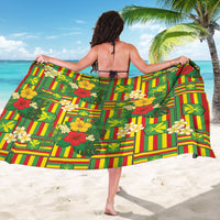 Hawaii Kanaka Maoli Hibiscus Sarong Hawaiian Flag Motif