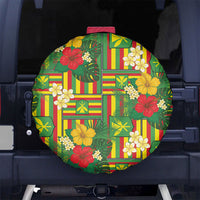 Hawaii Kanaka Maoli Hibiscus Spare Tire Cover Hawaiian Flag Motif