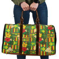 Hawaii Kanaka Maoli Hibiscus Travel Bag Hawaiian Flag Motif