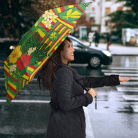 Hawaii Kanaka Maoli Hibiscus Umbrella Hawaiian Flag Motif