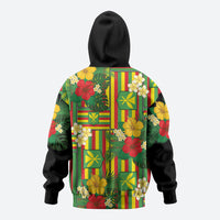 Hawaii Kanaka Maoli Hibiscus Zip Hoodie Hawaiian Flag Motif