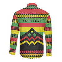 Hawaii Ku Kia'i Mauna Personalized Long Sleeve Button Shirt Hawaiian Kanaka Maoli Motif LT9 - Polynesian Pride