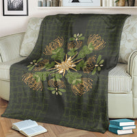 Hawaii Ohia Lehua Squares Blanket Hawaiian Quilt Inspired Floral Pattern