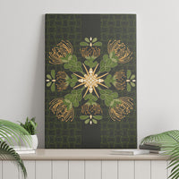 Hawaii Ohia Lehua Squares Canvas Wall Art Hawaiian Quilt Inspired Floral Pattern