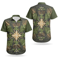 Hawaii Ohia Lehua Squares Couples Matching Tank Maxi Dress and Hawaiian Shirt Hawaiian Quilt Inspired Floral Pattern LT9 - Polynesian Pride
